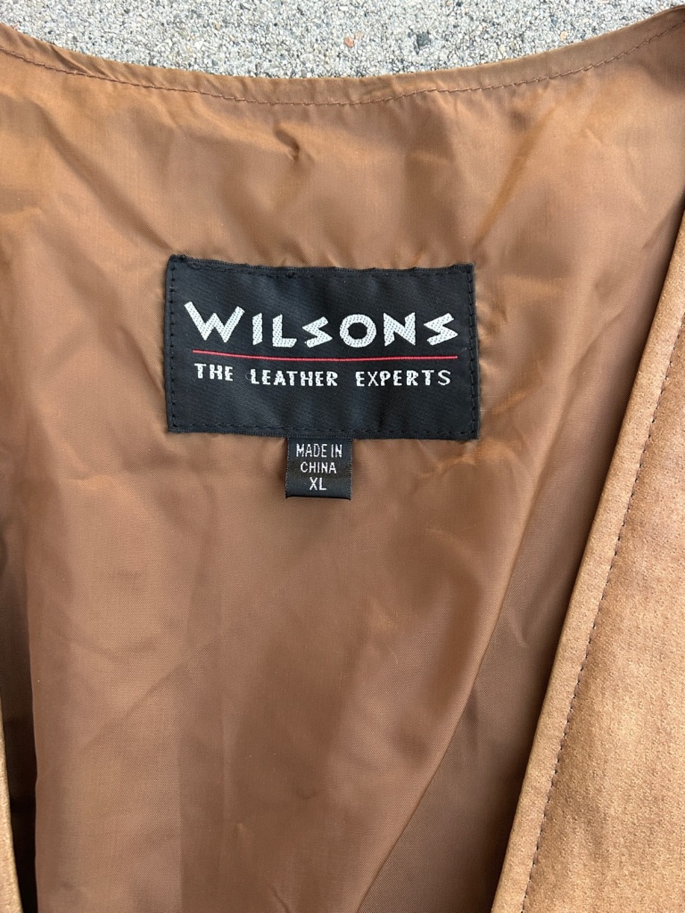 Wilson Tan/Brown Leather Vest for Men - Picture 3 of 4